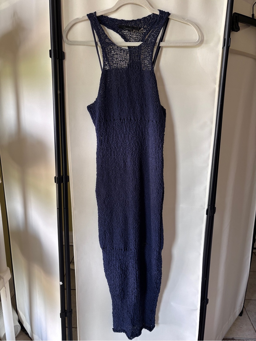 Alexander Wang Navy Knit Racerback Maxi Dress